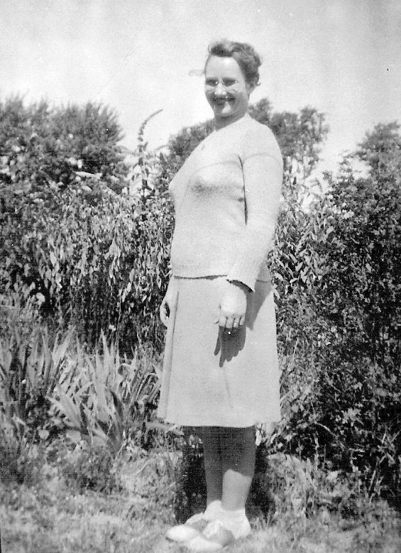 Katherine Randall her in Garden about 1955
